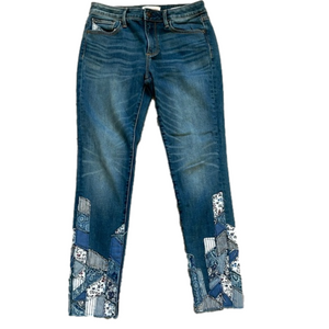DRIFTWOOD Blue Patchwork Skinny Jeans